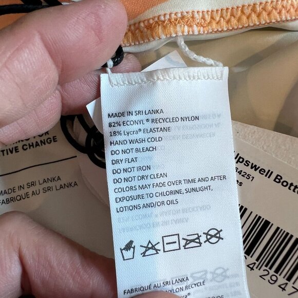 prAna Womens Upswell Swimsuit Bottom LARGE IN Waves UPF 50+ - Picture 7 of 7